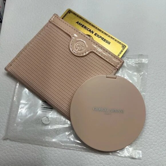 Giorgio Armani Pink Card Holder and Compact NEW - Picture 4 of 7